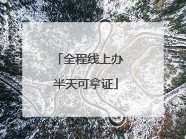 全程线上办 半天可拿证