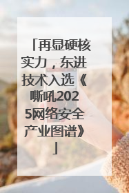 再显硬核实力，东进技术入选《嘶吼2025网络安全产业图谱》