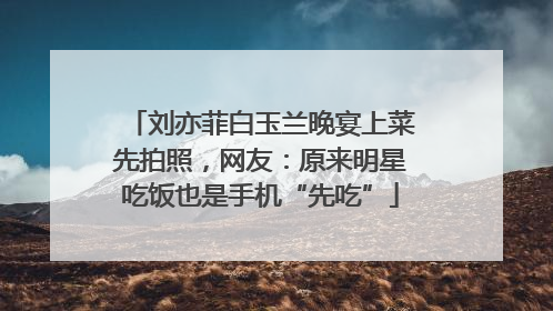 刘亦菲白玉兰晚宴上菜先拍照，网友：原来明星吃饭也是手机“先吃”