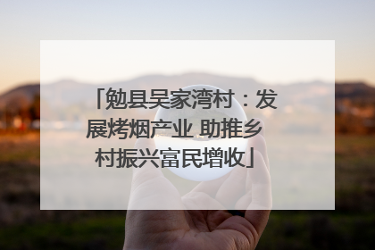 勉县吴家湾村：发展烤烟产业 助推乡村振兴富民增收