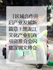 区域合作开启产业发展新篇章！黑龙江文化产业招商引资推介会闪耀深圳文博会