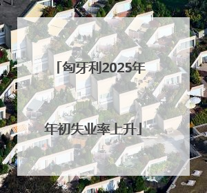 匈牙利2025年年初失业率上升