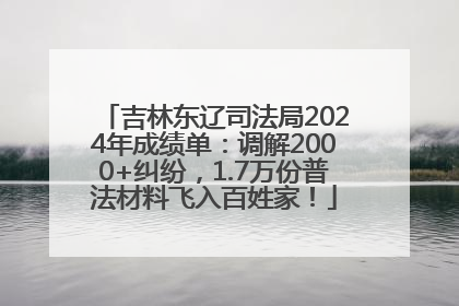 吉林东辽司法局2024年成绩单：调解2000+纠纷，1.7万份普法材料飞入百姓家！