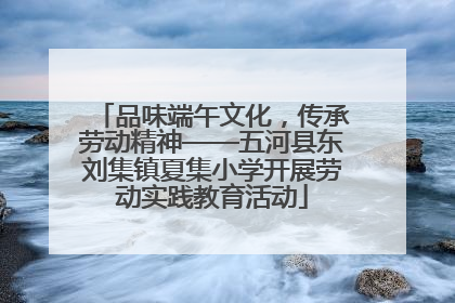品味端午文化，传承劳动精神——五河县东刘集镇夏集小学开展劳动实践教育活动