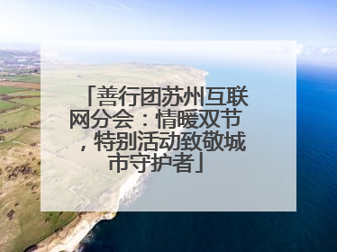 善行团苏州互联网分会：情暖双节，特别活动致敬城市守护者
