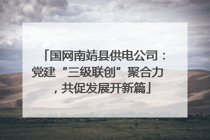 国网南靖县供电公司：党建“三级联创”聚合力，共促发展开新篇