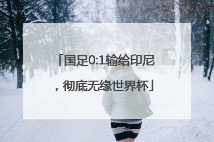 国足0:1输给印尼，彻底无缘世界杯