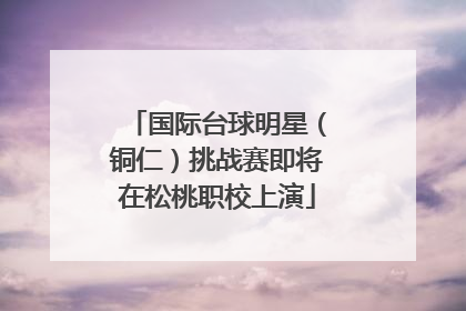 国际台球明星（铜仁）挑战赛即将在松桃职校上演
