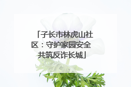 子长市林虎山社区：守护家园安全 共筑反诈长城