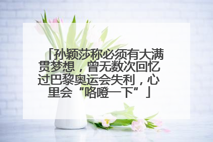孙颖莎称必须有大满贯梦想，曾无数次回忆过巴黎奥运会失利，心里会“咯噔一下”