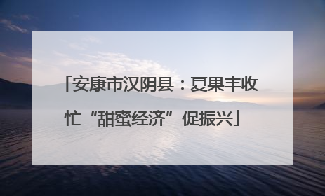 安康市汉阴县：夏果丰收忙“甜蜜经济”促振兴