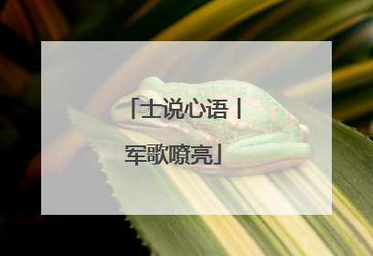 士说心语丨军歌嘹亮