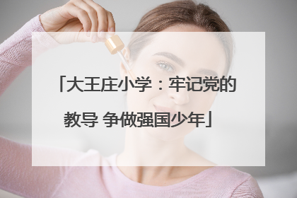 大王庄小学：牢记党的教导 争做强国少年