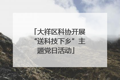 大祥区科协开展“送科技下乡”主题党日活动
