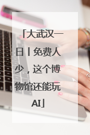 大武汉一日丨免费人少，这个博物馆还能玩AI