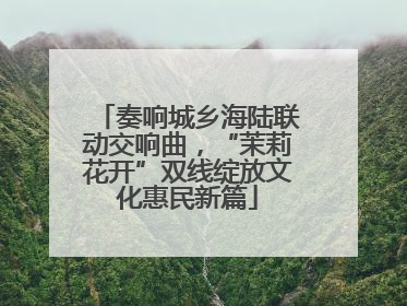奏响城乡海陆联动交响曲，“茉莉花开”双线绽放文化惠民新篇