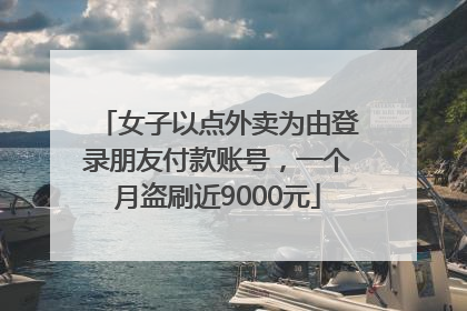 女子以点外卖为由登录朋友付款账号，一个月盗刷近9000元