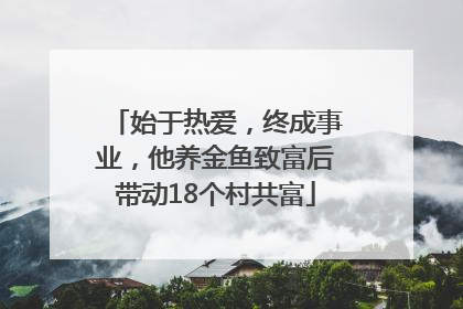 始于热爱，终成事业，他养金鱼致富后带动18个村共富