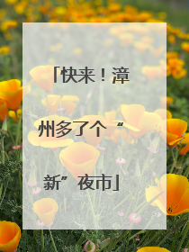 快来！漳州多了个“新”夜市