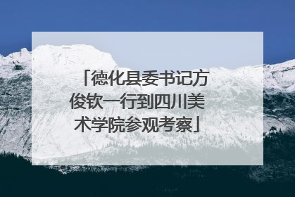 德化县委书记方俊钦一行到四川美术学院参观考察