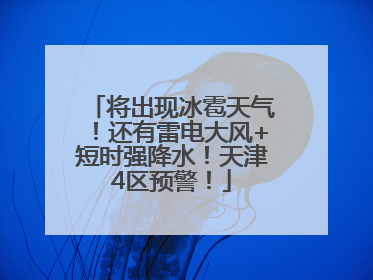 将出现冰雹天气！还有雷电大风+短时强降水！天津4区预警！