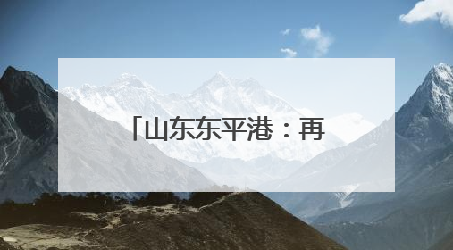 山东东平港：再现京杭运河“黄金水道”盛景