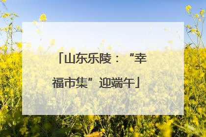 山东乐陵：“幸福市集”迎端午
