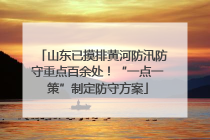 山东已摸排黄河防汛防守重点百余处！“一点一策”制定防守方案