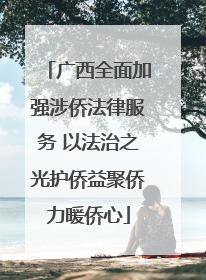 广西全面加强涉侨法律服务 以法治之光护侨益聚侨力暖侨心