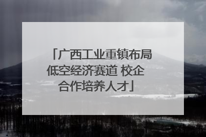 广西工业重镇布局低空经济赛道 校企合作培养人才