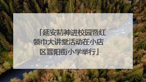 延安精神进校园暨红领巾大讲堂活动在小店区晋阳街小学举行