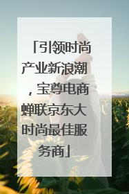 引领时尚产业新浪潮，宝尊电商蝉联京东大时尚最佳服务商