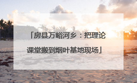 房县万峪河乡：把理论课堂搬到烟叶基地现场