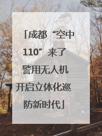 成都“空中110”来了 警用无人机开启立体化巡防新时代