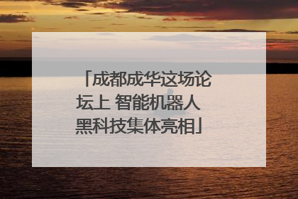成都成华这场论坛上 智能机器人黑科技集体亮相