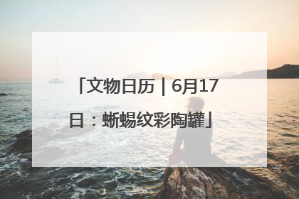 文物日历｜6月17日：蜥蜴纹彩陶罐
