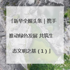 新华全媒头条｜携手推动绿色发展 共筑生态文明之基（1）