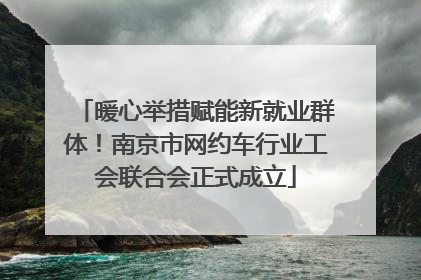 暖心举措赋能新就业群体！南京市网约车行业工会联合会正式成立