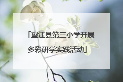 望江县第三小学开展多彩研学实践活动