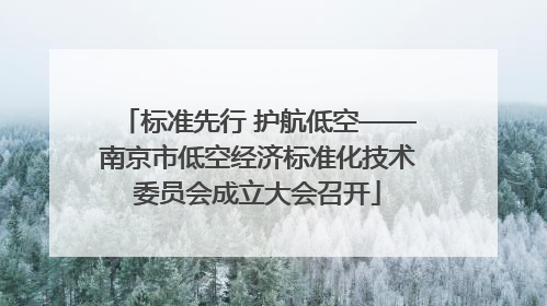 标准先行 护航低空——南京市低空经济标准化技术委员会成立大会召开