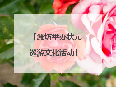 潍坊举办状元巡游文化活动