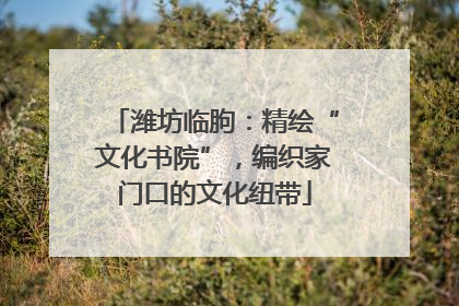 潍坊临朐：精绘“文化书院”，编织家门口的文化纽带