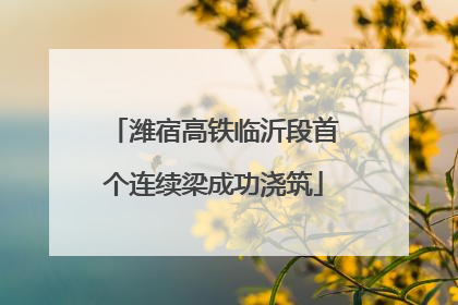 潍宿高铁临沂段首个连续梁成功浇筑