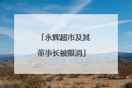 永辉超市及其董事长被限消