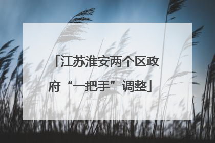 江苏淮安两个区政府“一把手”调整