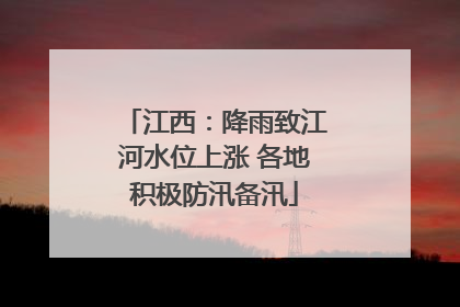 江西：降雨致江河水位上涨 各地积极防汛备汛
