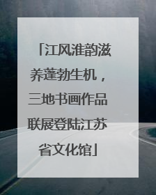 江风淮韵滋养蓬勃生机，三地书画作品联展登陆江苏省文化馆