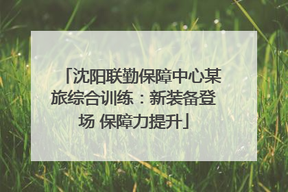 沈阳联勤保障中心某旅综合训练：新装备登场 保障力提升
