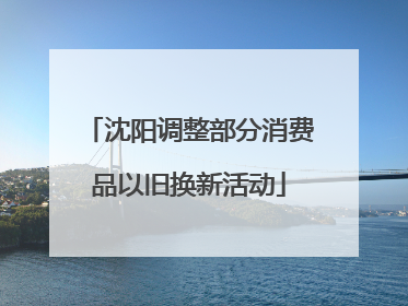 沈阳调整部分消费品以旧换新活动