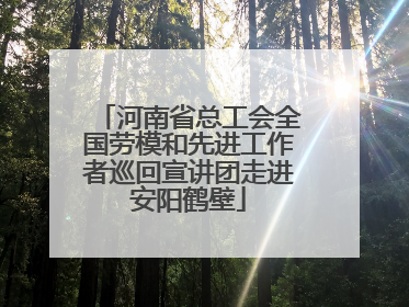 河南省总工会全国劳模和先进工作者巡回宣讲团走进安阳鹤壁